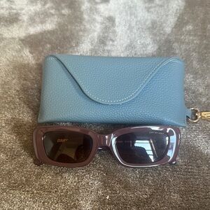 Brown Sunglasses with Blue Case